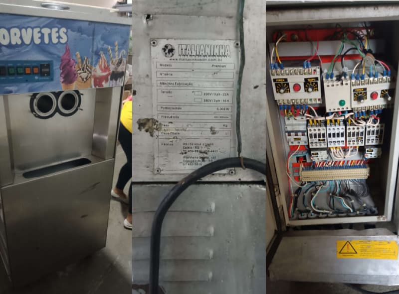 UMA MÁQUINA DE SORVETE EXPRESSO ITALIANINHA, 03 BICOS, MODELO PREMIUM, 220 VOLTS, EM FUNCI - leilão judicial - Não informado BR - lance mínimo R$ 6.250