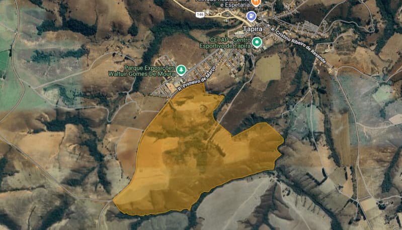 GLEBA DE TERRAS DE 131,55,05 HECTARES EM TAPIRA/MG - leilão judicial - Tapira MG - lance mínimo R$ 7.600.000