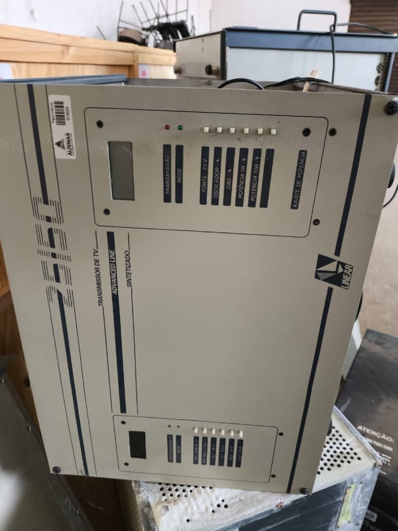 RETRANSMISSOR DE TV, MODELO RO 25/50W VHF, MARCA LINEAR - leilão extrajudicial - Não informado BR - lance mínimo R$ 50
