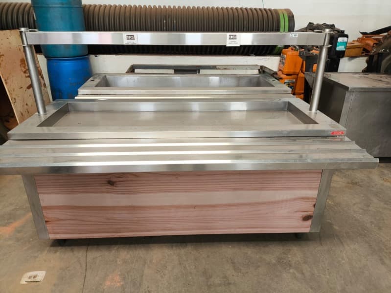 RECHEAUD PARA BUFFET SELF SERVICE QUENTE E FRIO, CONFECCIONADO EM AÇO INOX COMPOSTO POR 03 (TRÊS) CO... - leilão extrajudicial - Não informado BR - lance mínimo R$ 650