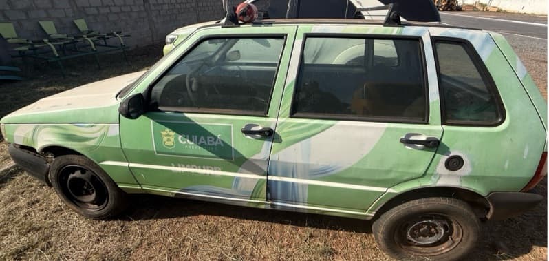 FIAT UNO MILLE FIRE FLEX 2007 (modelo 2008) de cor Branca, final de chassi 49668 - leilão extrajudicial - Cuiabá / MT MT - lance mínimo R$ 6.000