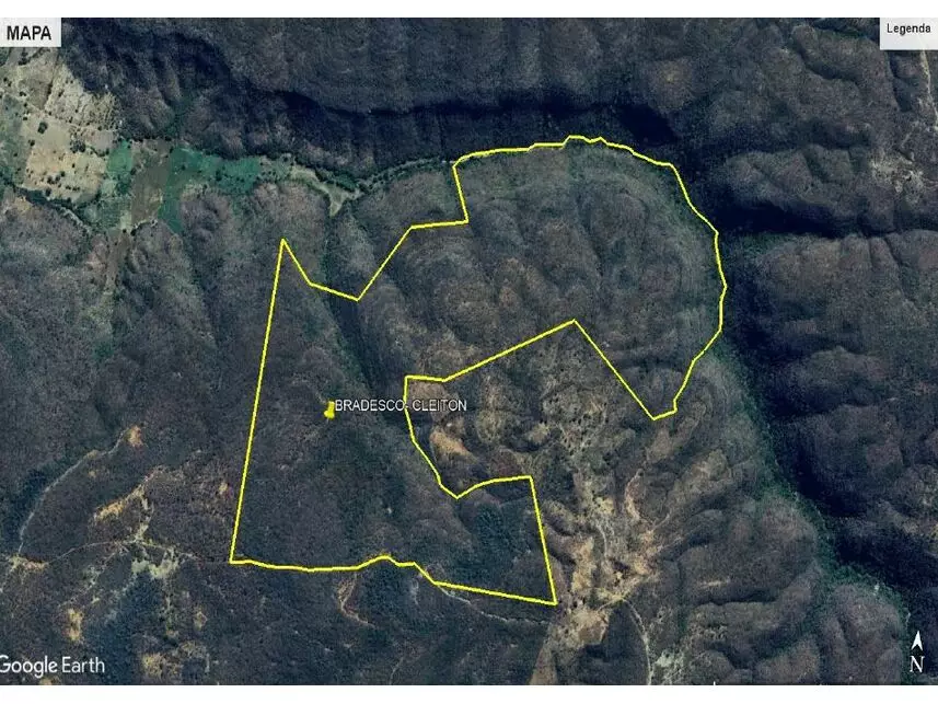 Área Rural à venda em leilão - leilão extrajudicial - Pedras de Maria da Cruz MG - lance mínimo R$ 1.020.000