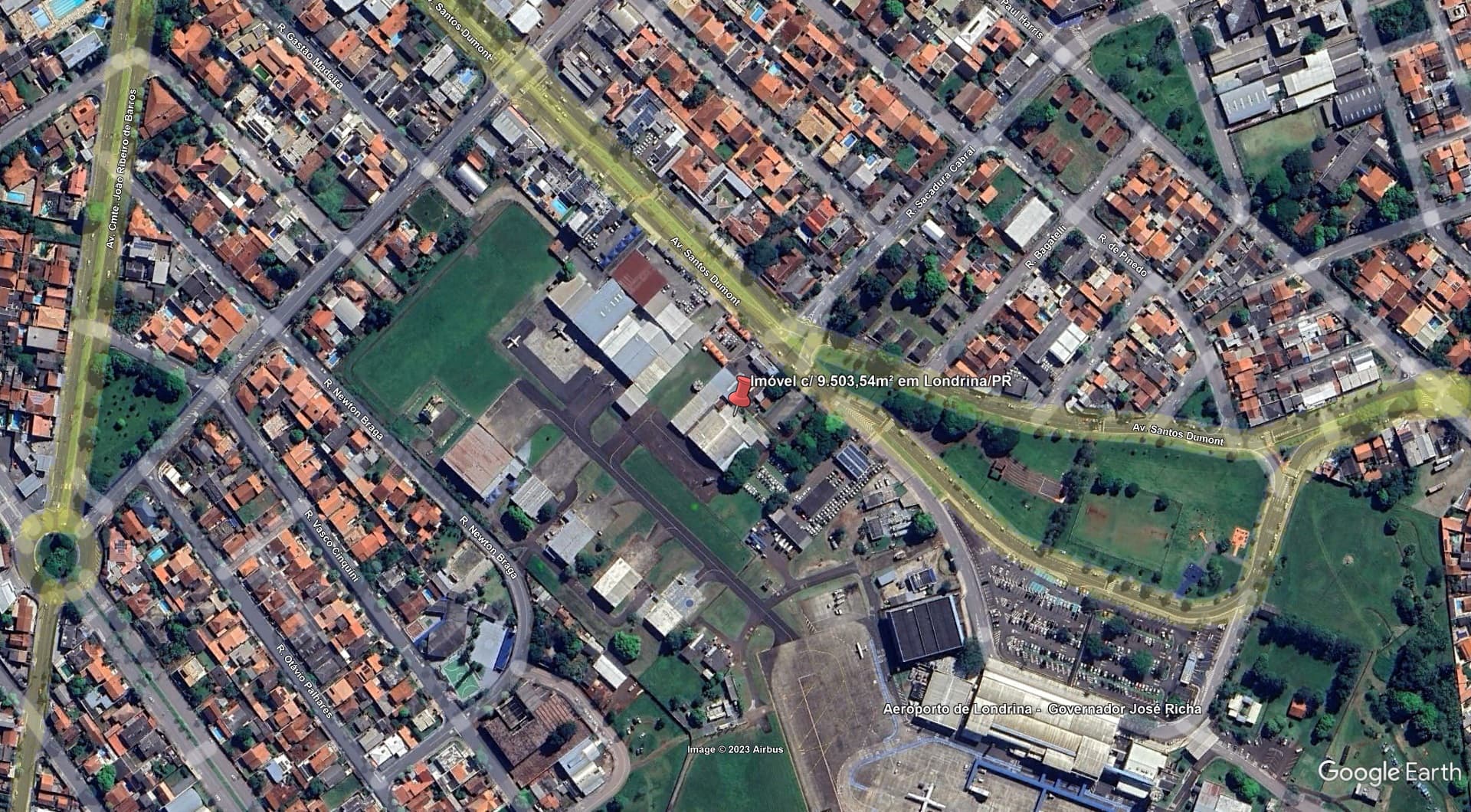 Imóvel c/ 9.503,54m² no Bairro Aeroporto em Londrina/PR - leilão judicial - Londrina PR - lance mínimo R$ 8.580.000