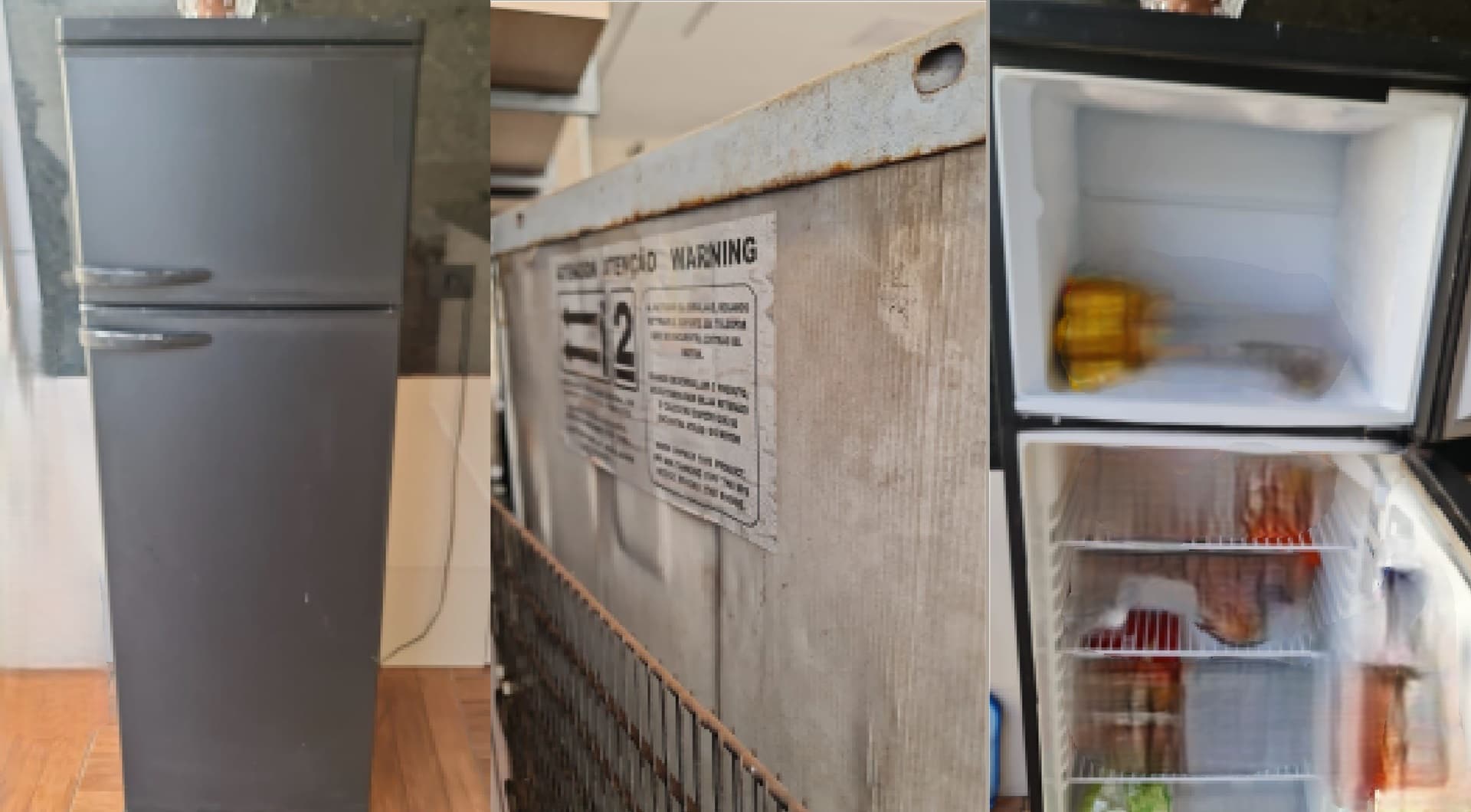 01 geladeira - leilão judicial - Não informado BR - lance mínimo R$ 250