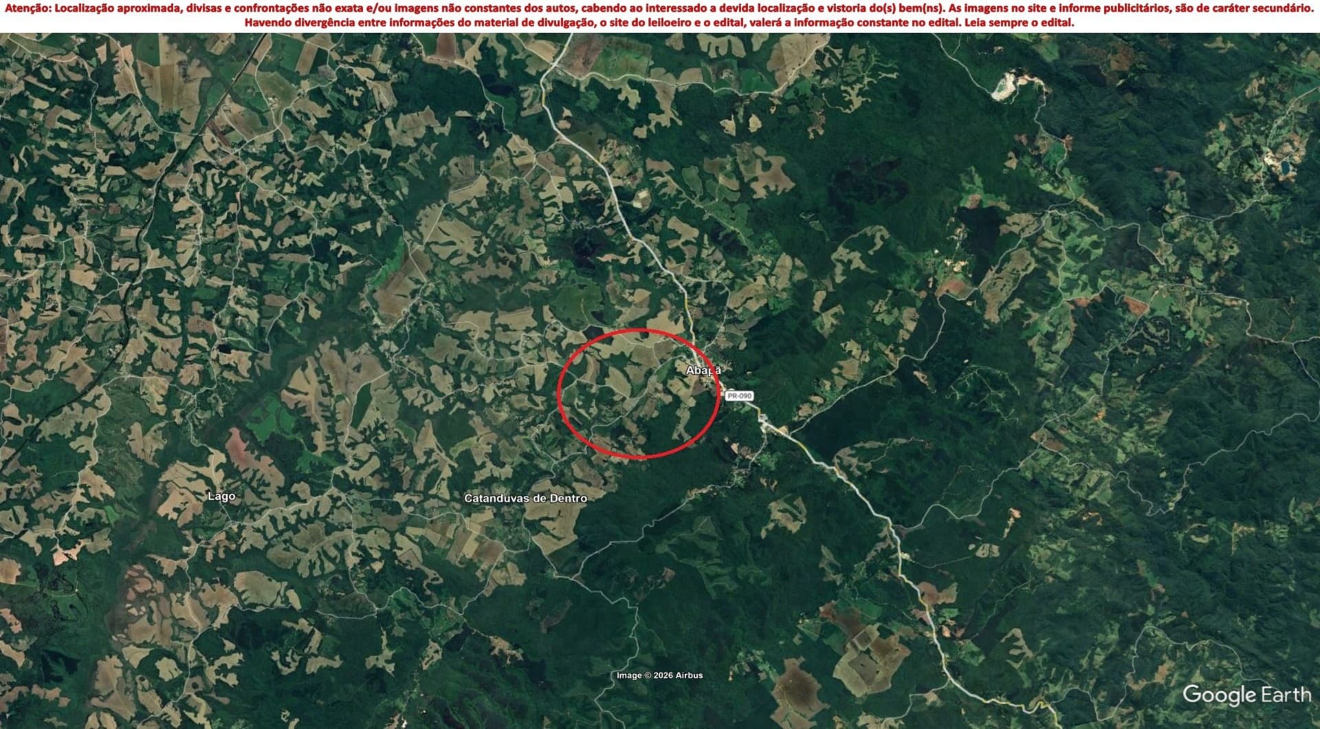 Parte ideal de 0,151 alq. no Distrito de Abapan em Castro/PR - leilão judicial - Castro PR - lance mínimo R$ 6.865