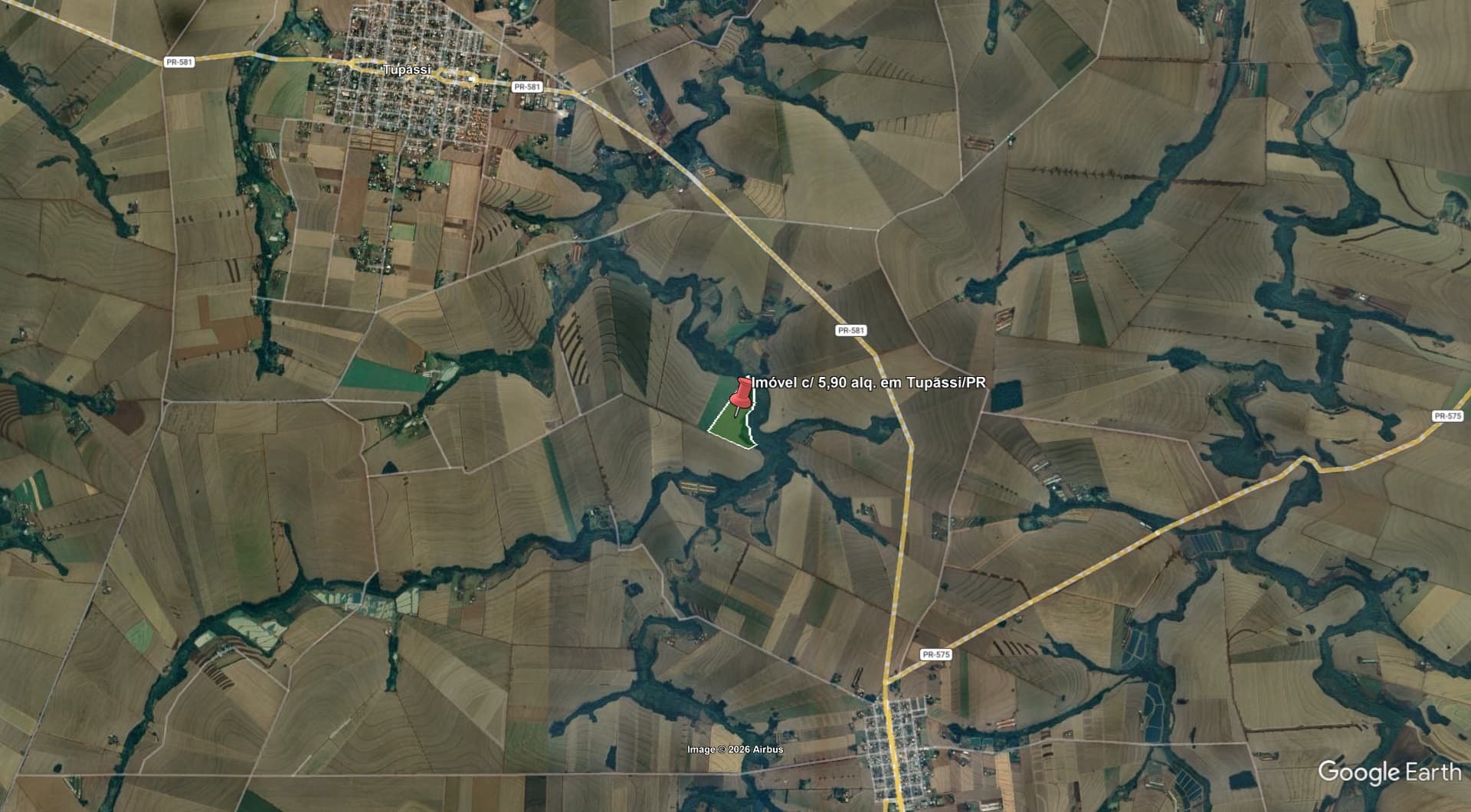 Imóvel c/ 5,90 alq. em Tupãssi/PR - leilão judicial - Não informado BR - lance mínimo R$ 1.327.500