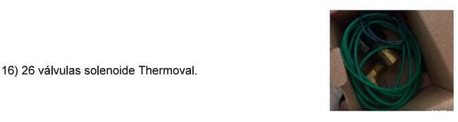 6 válvula solenoide Thermoval - leilão judicial - Não informado BR - lance mínimo R$ 2.145